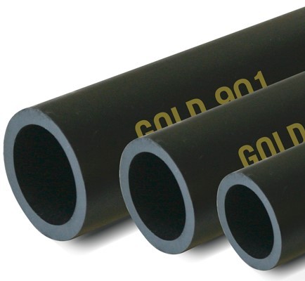 HDPE Gold Stripe Poly Pipe