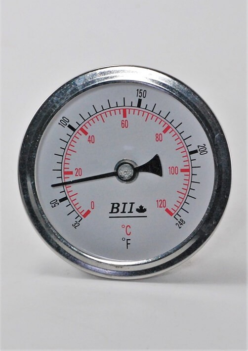 Thermometer 2.5", Stainless Steel